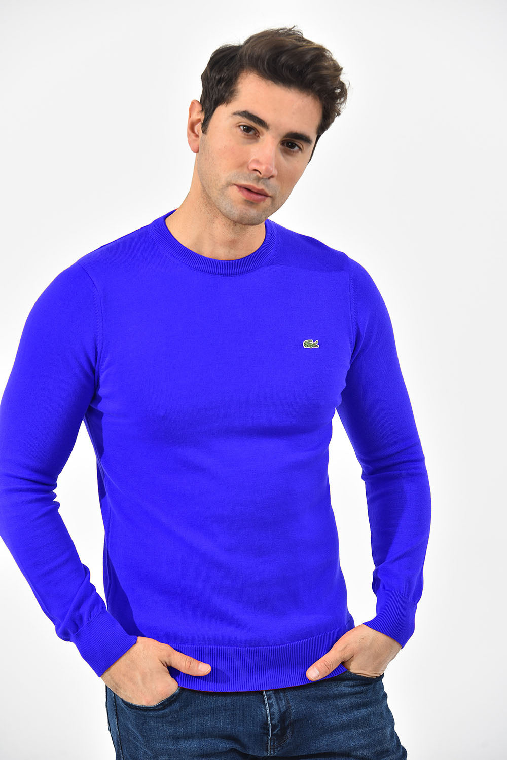 Lacoste Pullover Herren Sax blue Rundhalsausschnitt