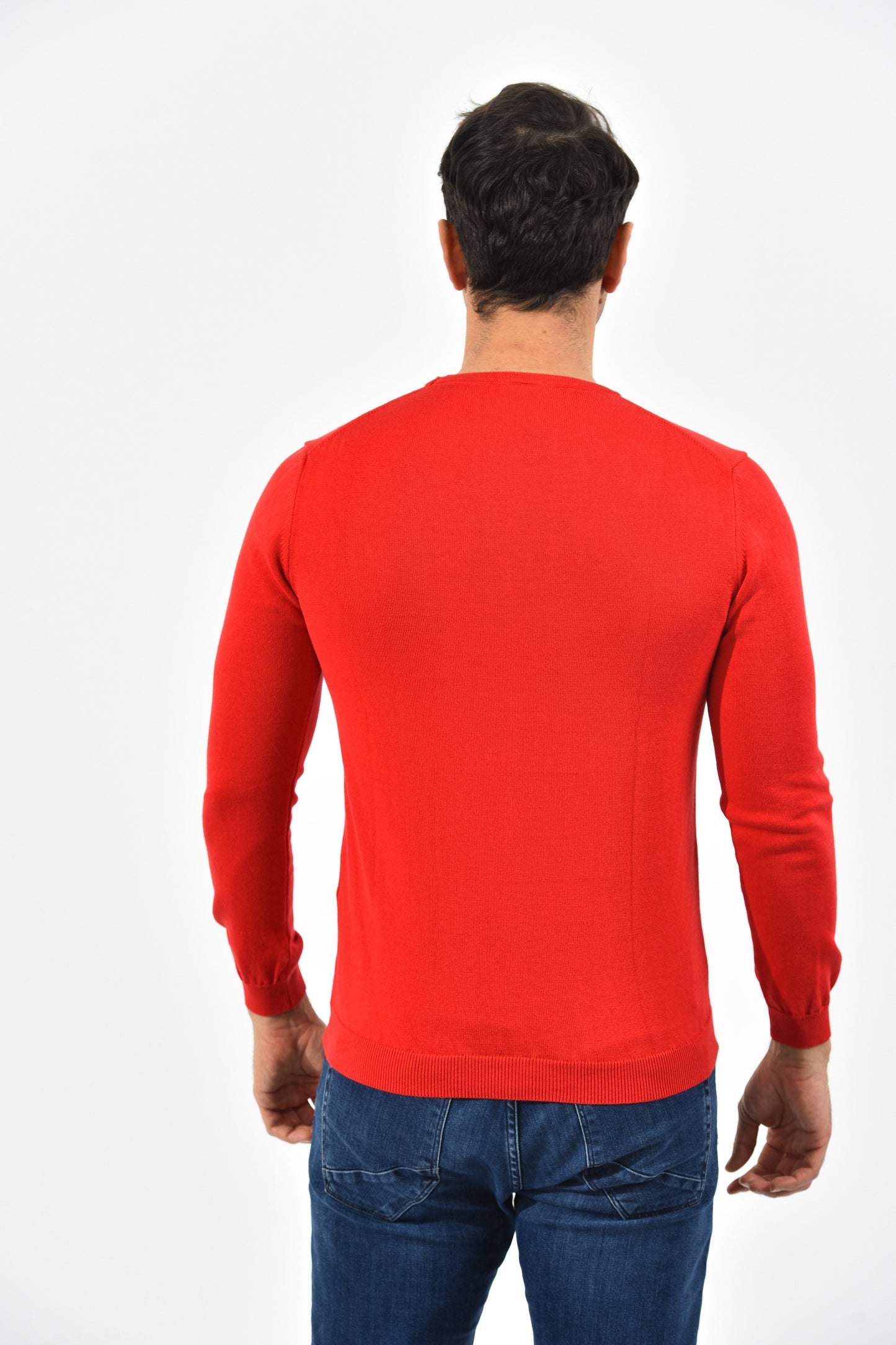 Boss Pullover Herren Rot Rundhalsausschnitt