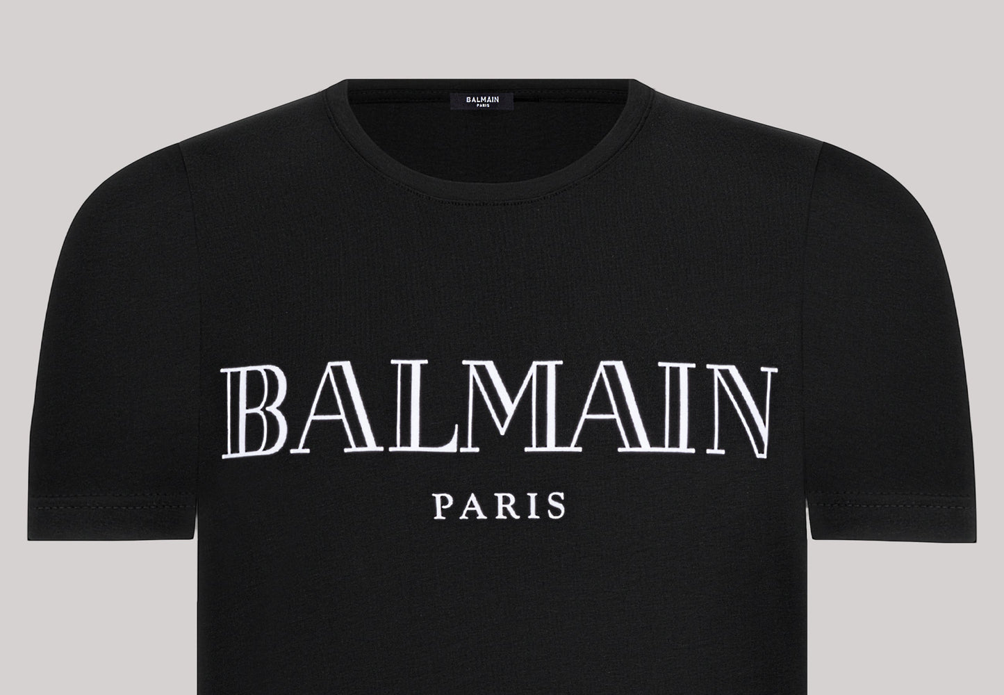 Balmain Paris T-Shirt Herren Schwarz Rundhalsausschnitt