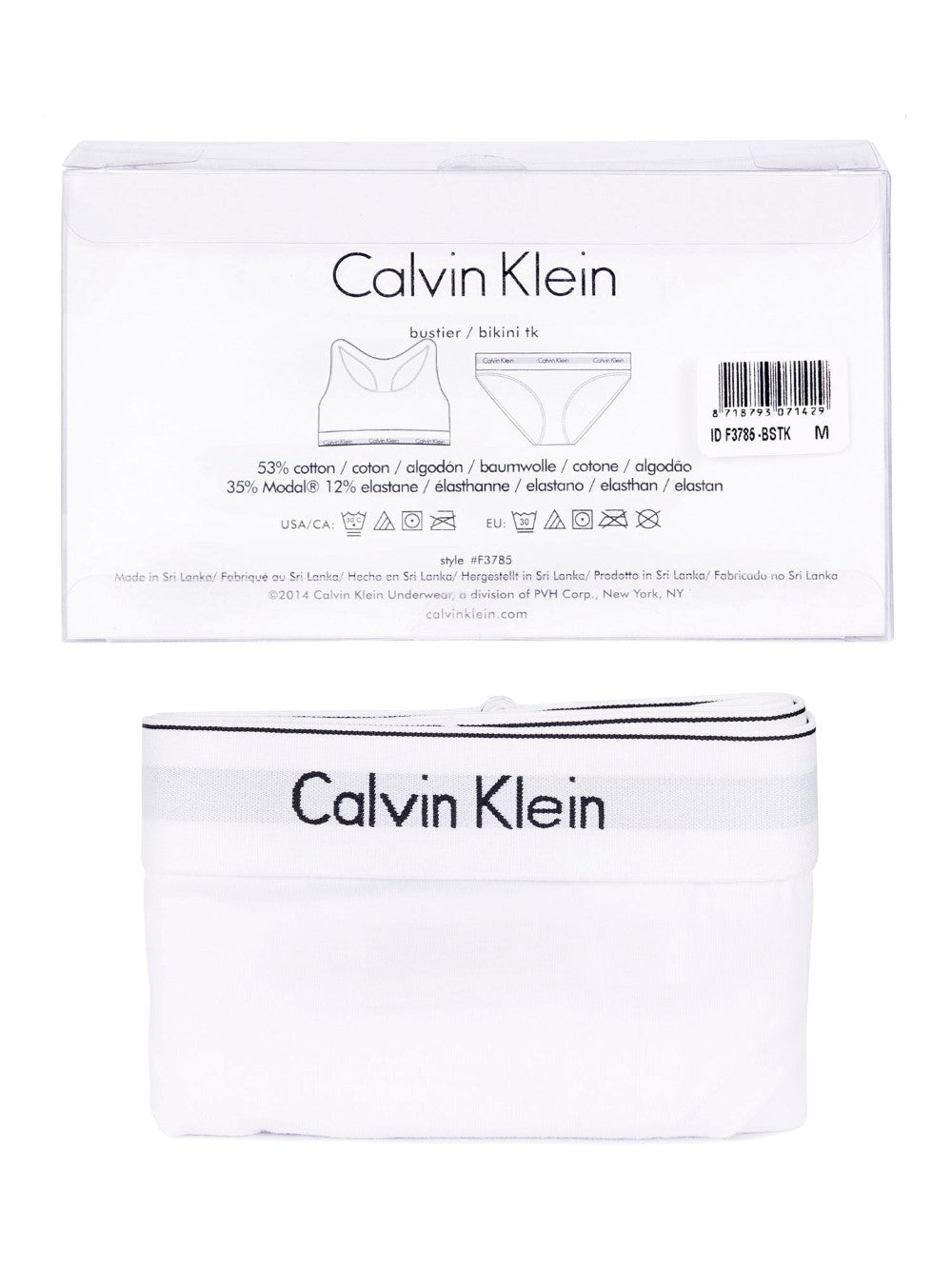 Calvin Klein Slip mit BH Damen Weiss