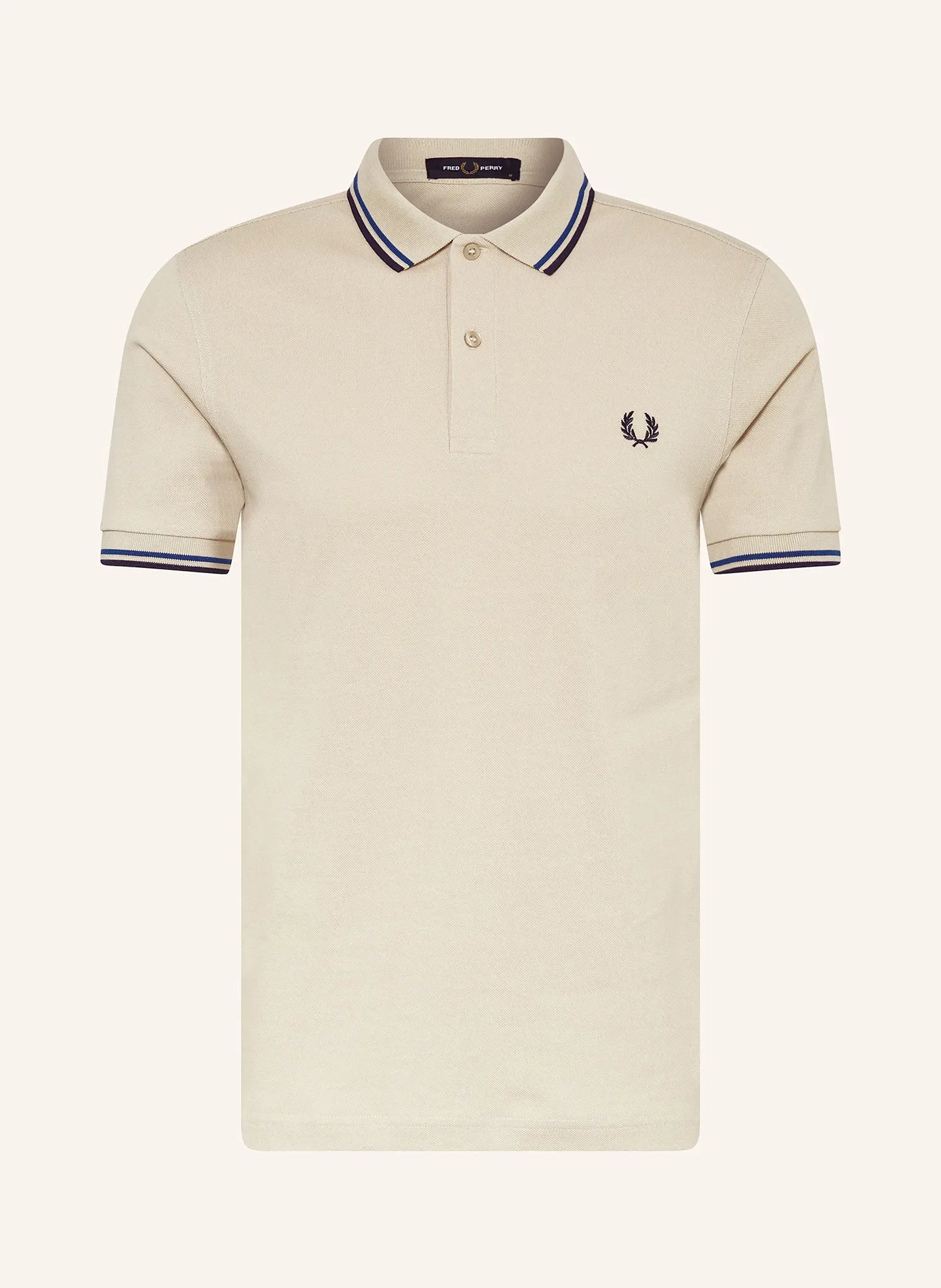 Fred Perry Poloshirt Herren Beige/Blau
