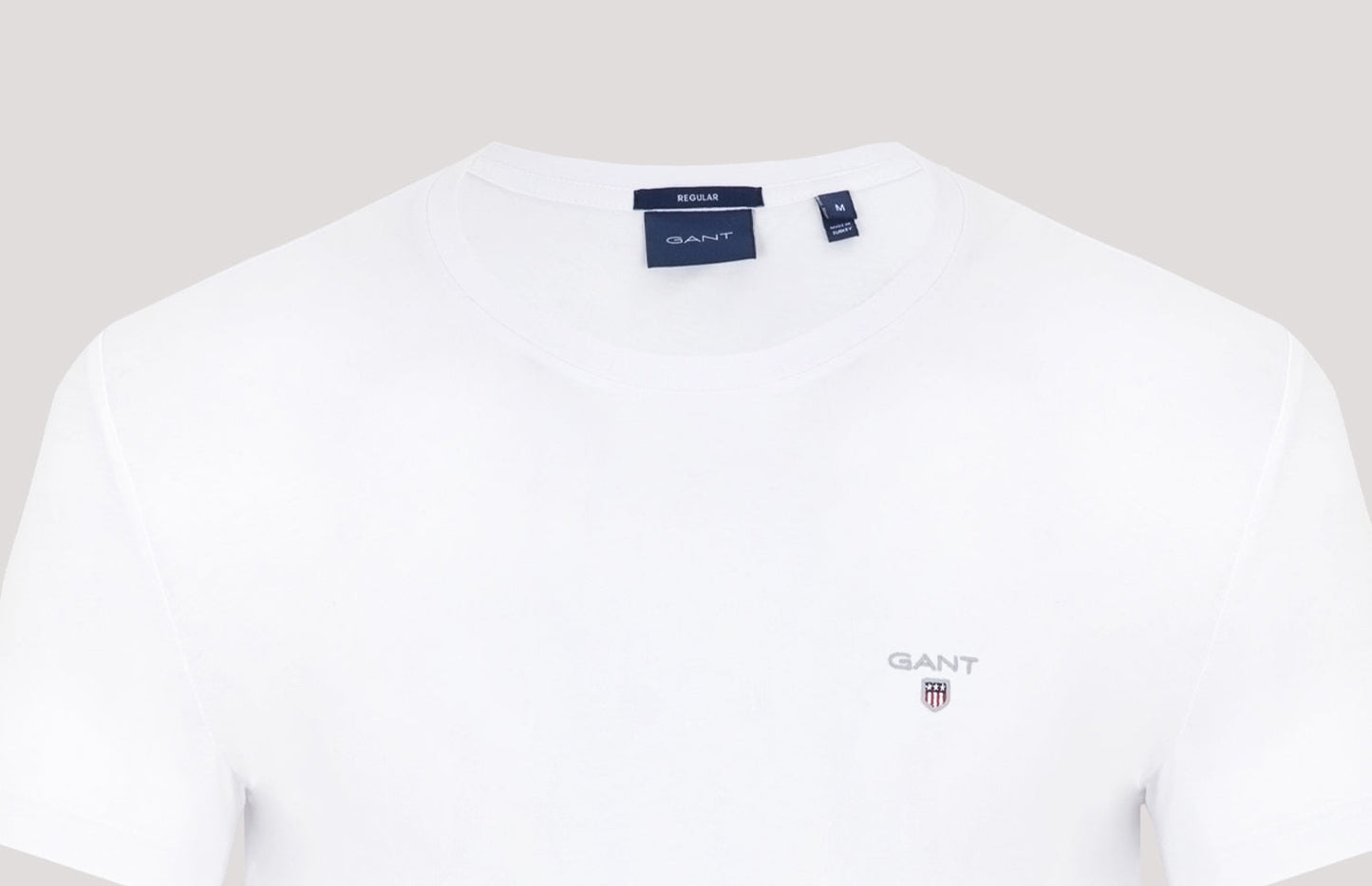 Gant T-Shirt Herren Weiss Rundhalsausschnitt