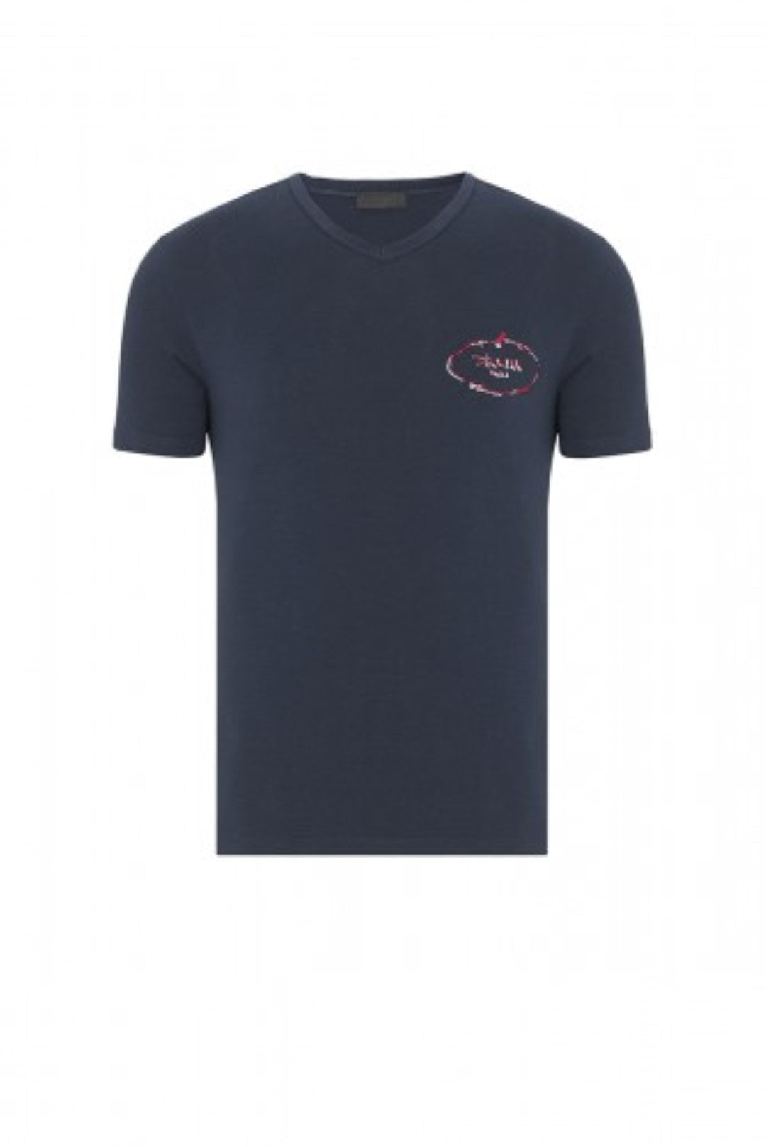 Prada T-Shirt Herren Navy V-Ausschnitt