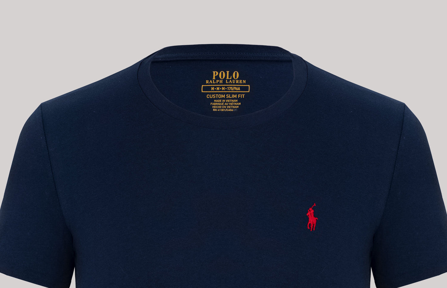 Ralph Lauren T-Shirt Herren Navy Rot Rundhalsausschnitt