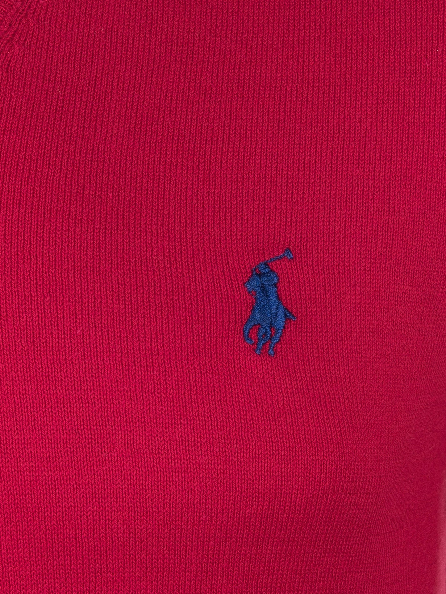 Ralph Lauren Pullover Herren Rot/Navy V-Ausschnitt
