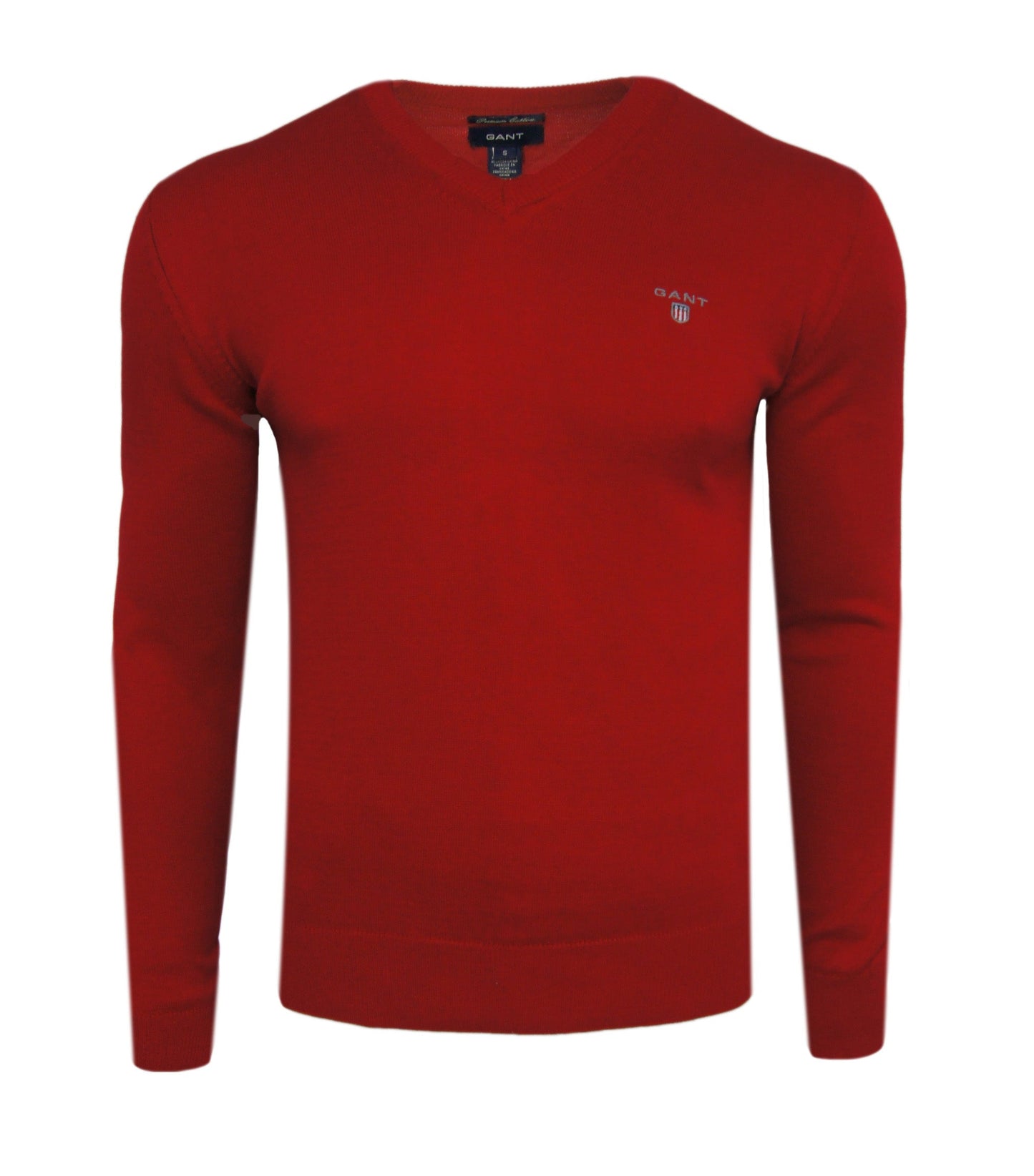 Gant Pullover Herren Bordeaux V-Ausschnitt