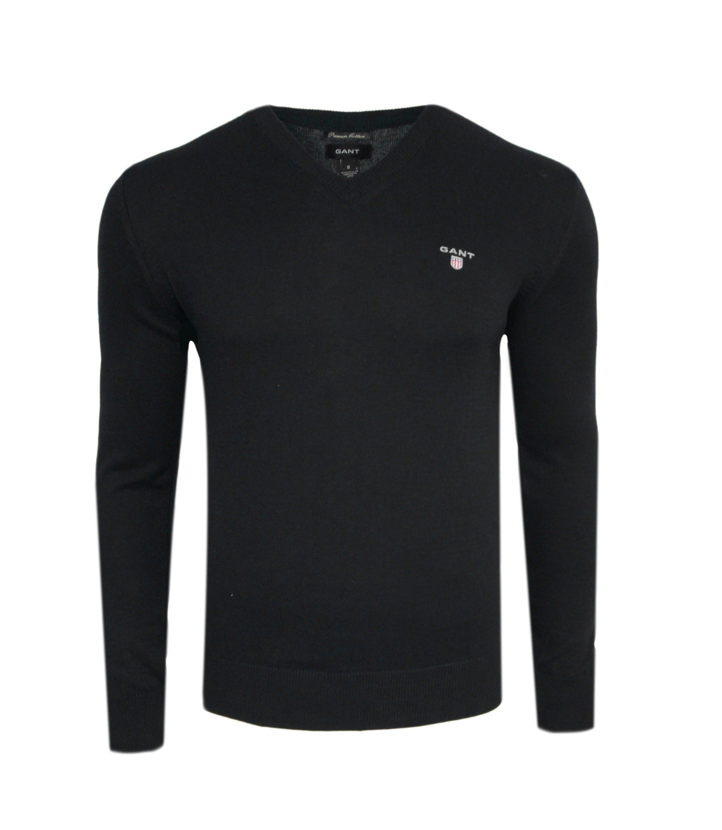 Gant Pullover Herren Schwarz V-Ausschnitt