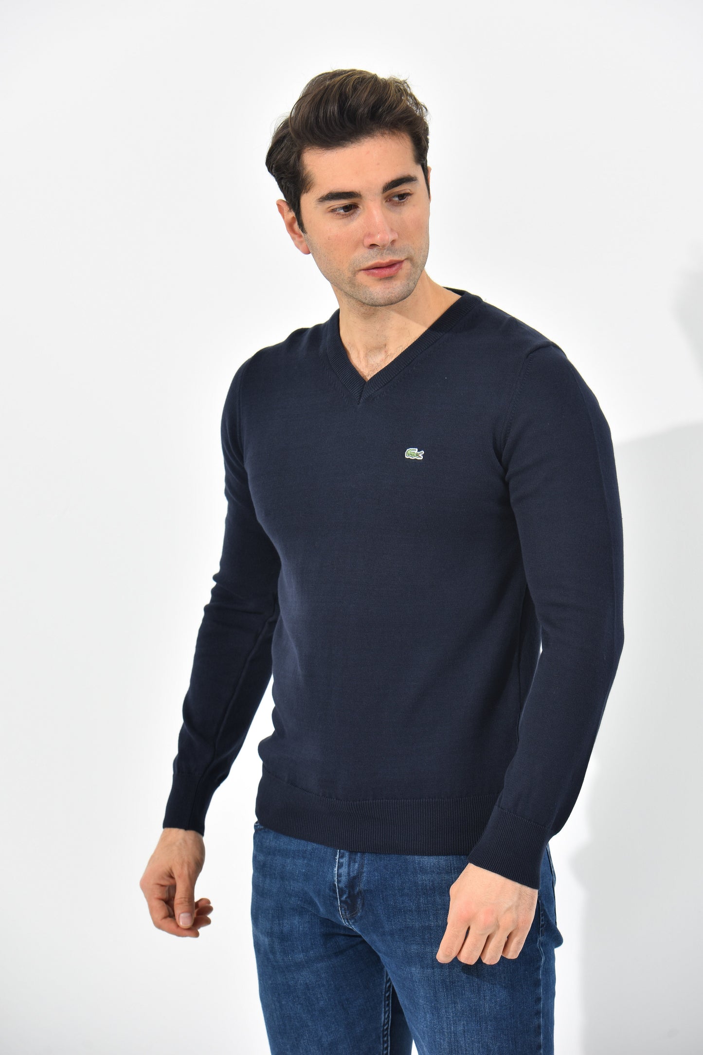 Lacoste Pullover Herren Navy V-Ausschnitt