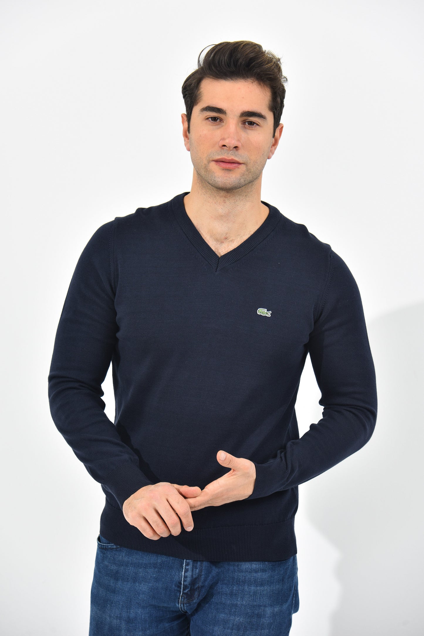 Lacoste Pullover Herren Navy V-Ausschnitt