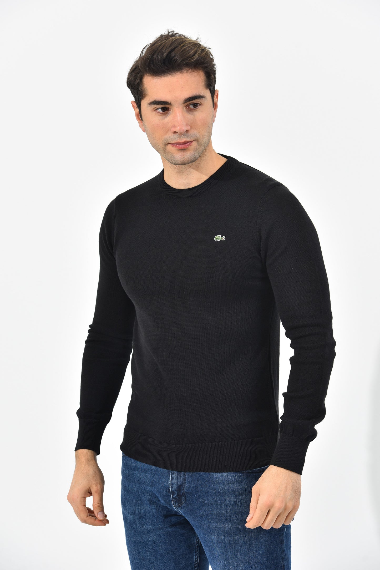 Lacoste Pullover Herren Schwarz Rundhalsausschnitt