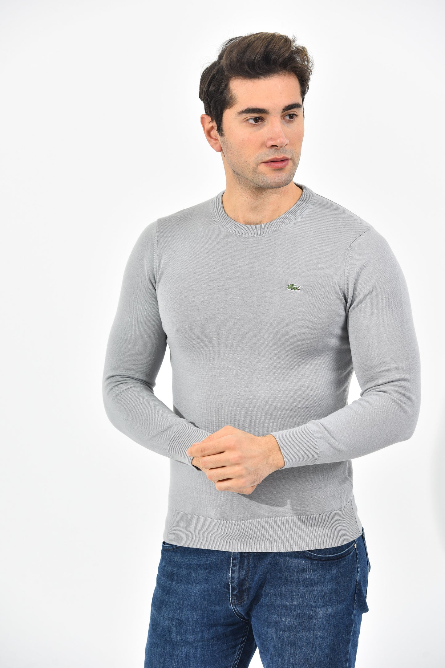 Lacoste Pullover Herren Grau Rundhalsausschnitt