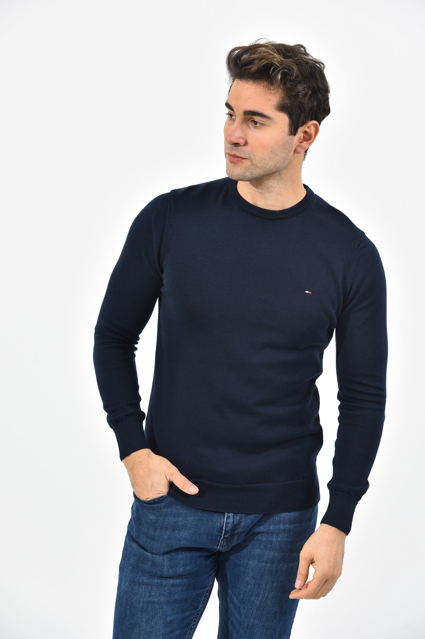 Tommy Hilfiger Pullover Herren Schwarz Rundhalsausschnitt