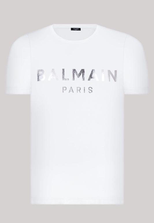 Balmain Paris T-Shirt Herren Weiss Rundhalsausschnitt