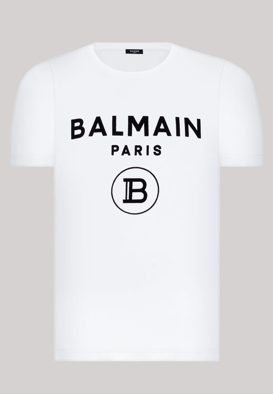 Balmain Paris T-Shirt Herren Weiss Rundhalsausschnitt