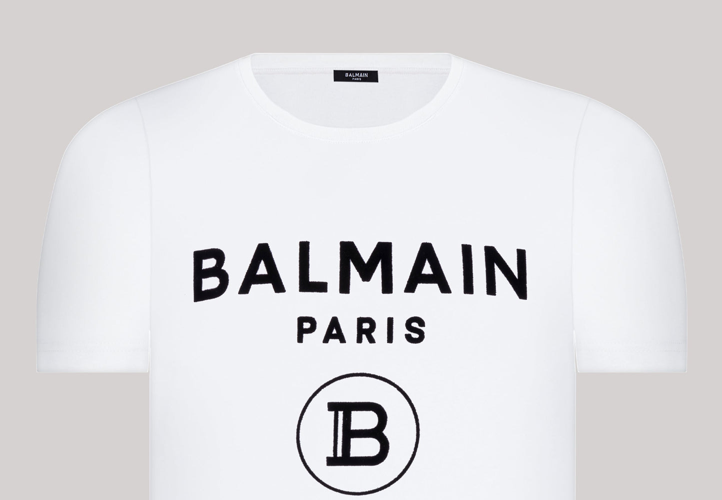 Balmain Paris T-Shirt Herren Weiss Rundhalsausschnitt
