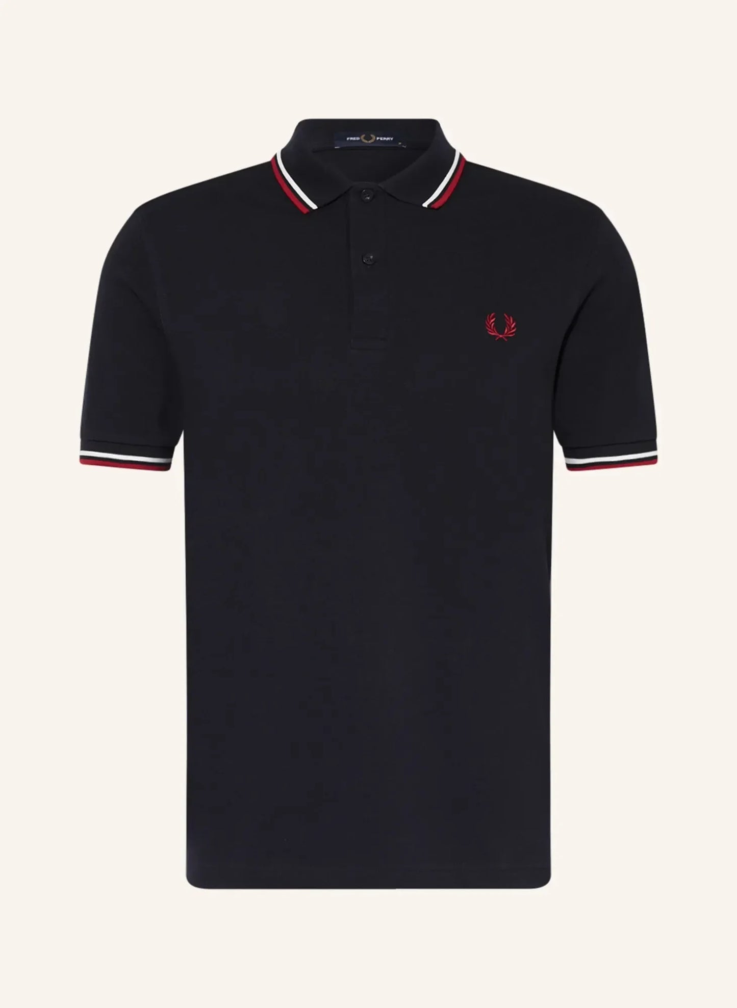 Fred Perry Poloshirt Herren Schwarz/Rot