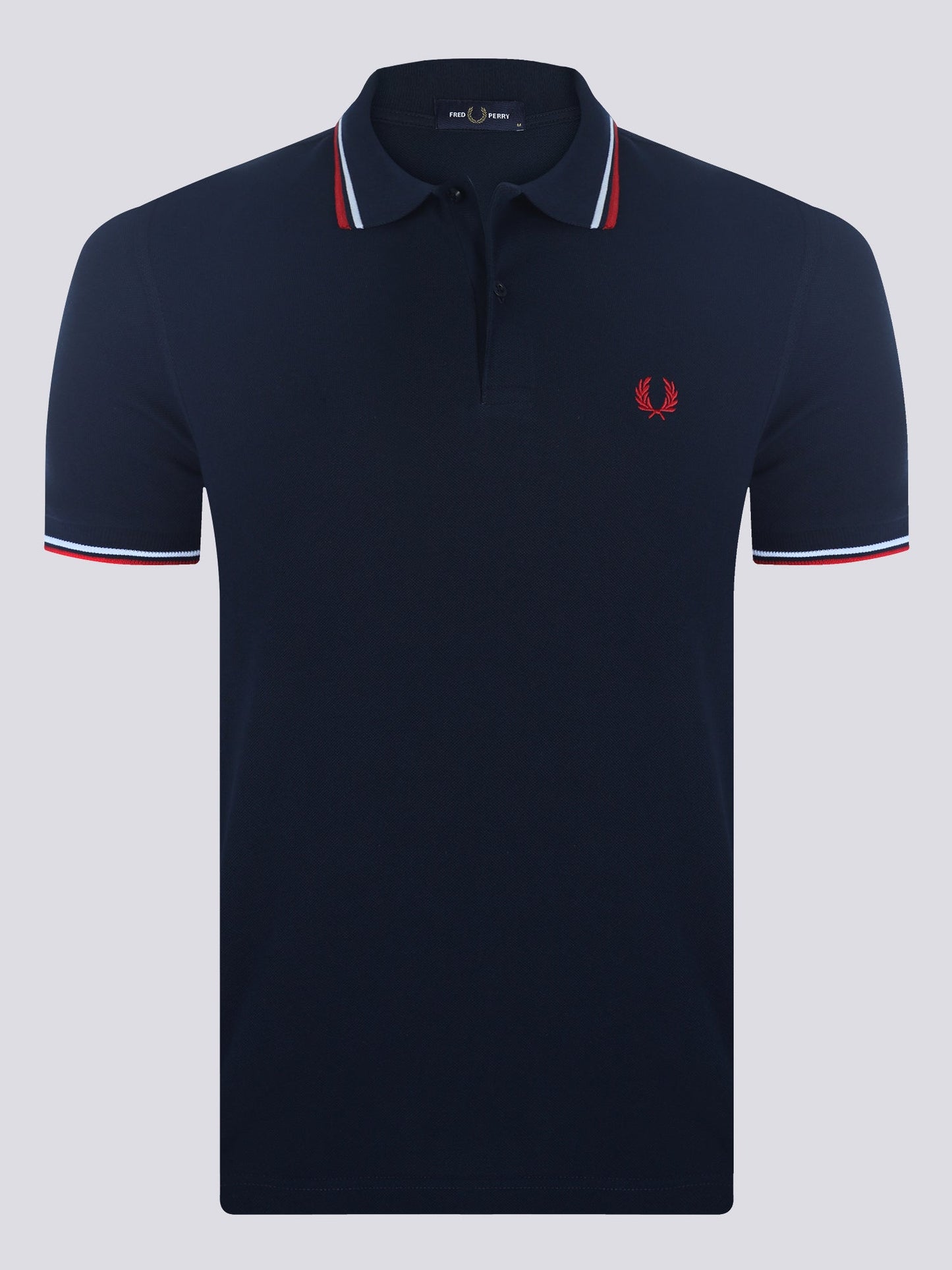 Fred Perry Poloshirt Herren Weiss Rot