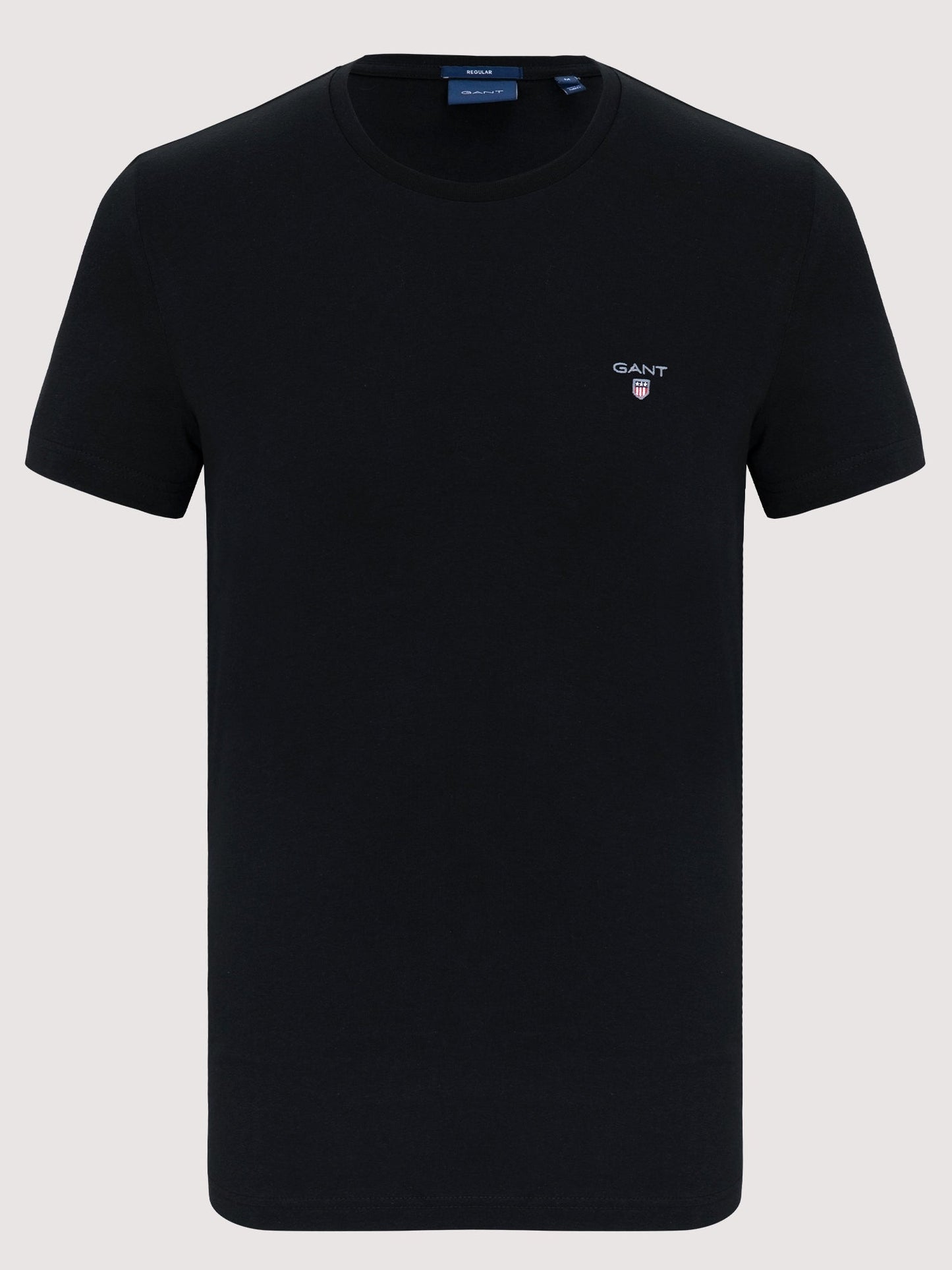 Gant T-Shirt Herren Schwarz Rundhalsausschnitt