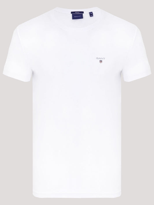 Gant T-Shirt Herren Weiss Rundhalsausschnitt
