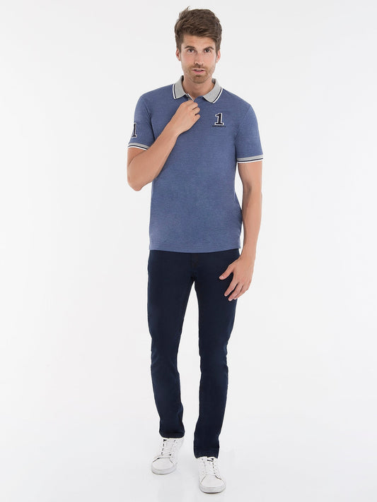 Hackett London Poloshirt Herren Saxblau