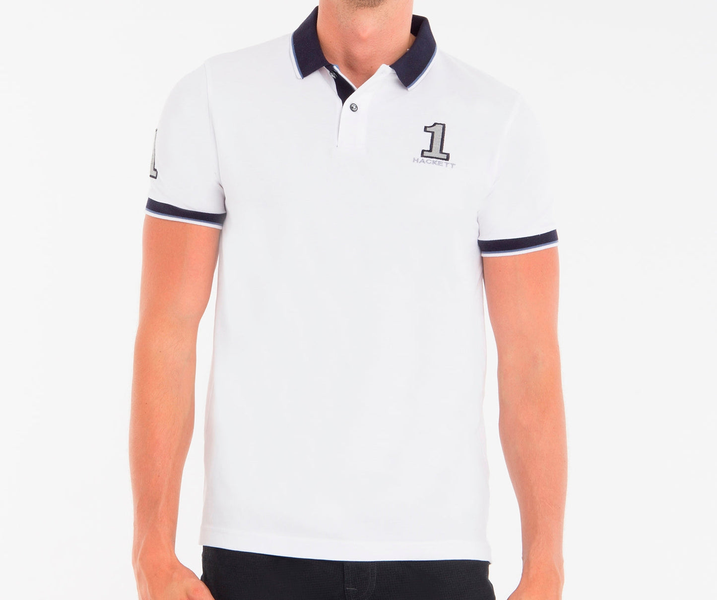 Hackett London Poloshirt Herren Weiss