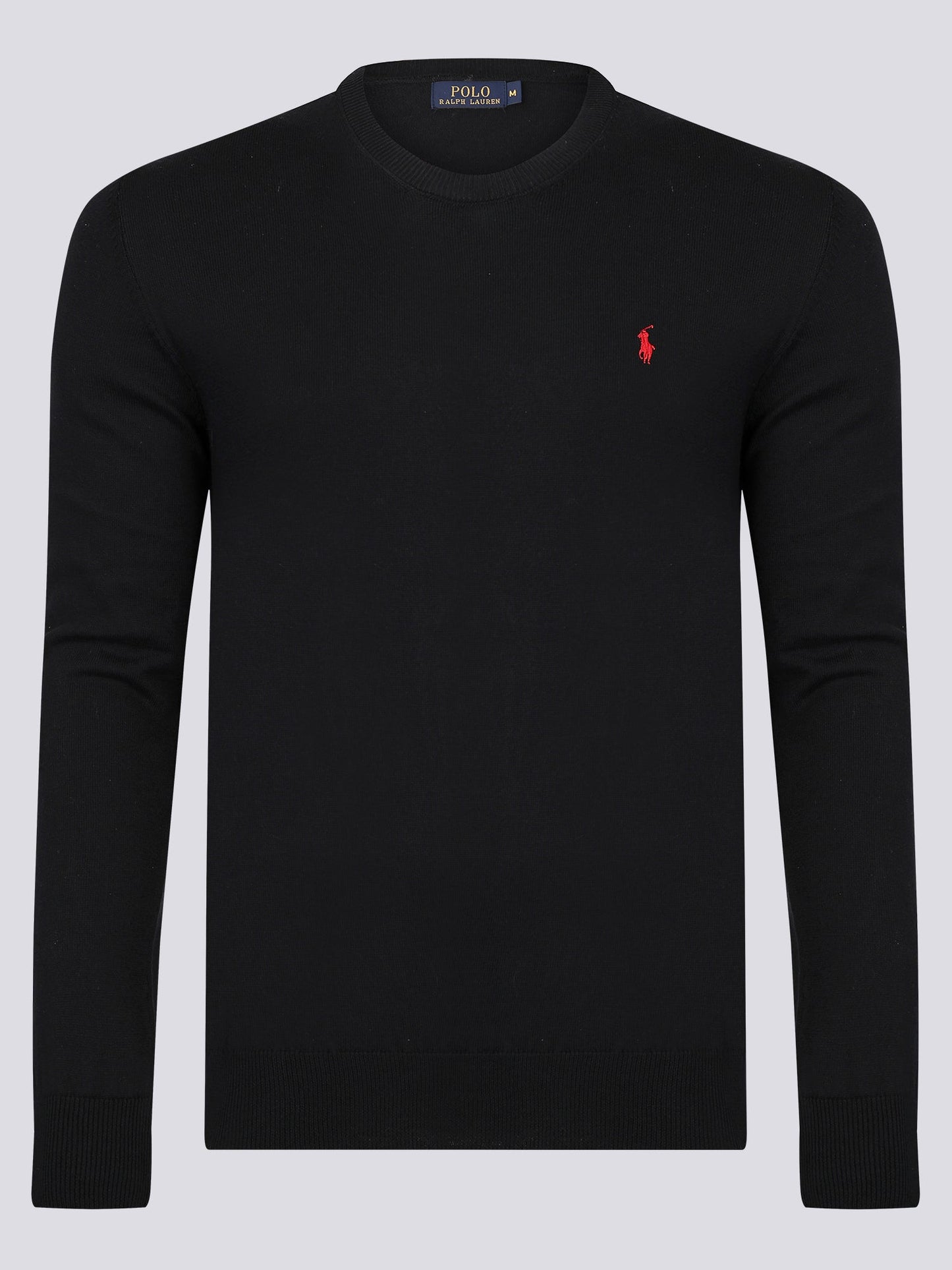 Ralph Lauren Pullover Herren Schwarz/Rot Rundhalsausschnitt