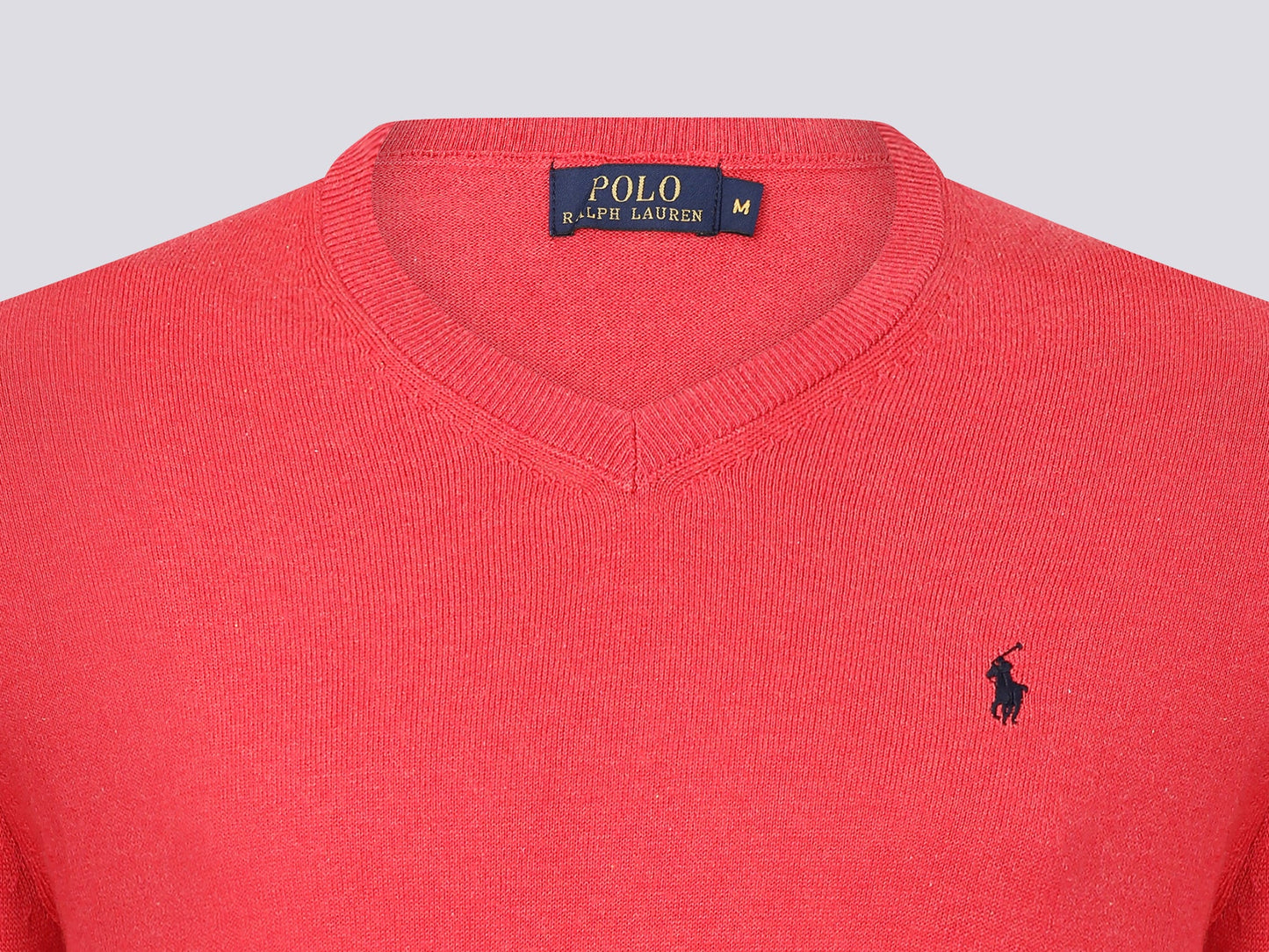 Ralph Lauren Pullover Herren Coral/Navy V-Ausschnitt