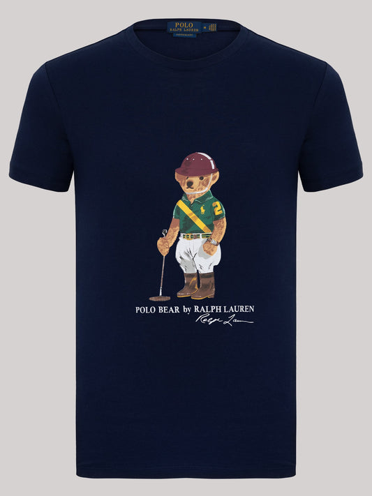 Ralph Lauren T-Shirt Herren Navy Rundhalsausschnitt Bear Design