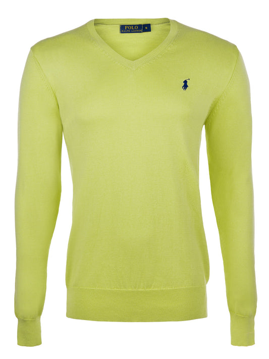 Ralph Lauren Pullover Herren Gelb/Lime V-Ausschnitt