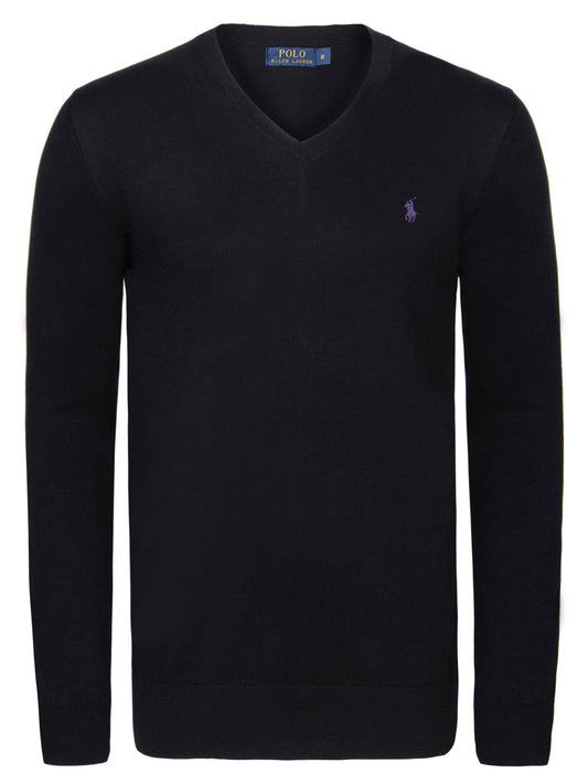 Ralph Lauren Pullover Herren Schwarz/Lila V-Ausschnitt