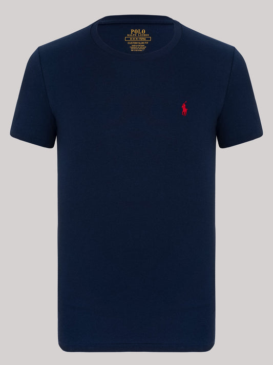 Ralph Lauren T-Shirt Herren Navy Rot Rundhalsausschnitt