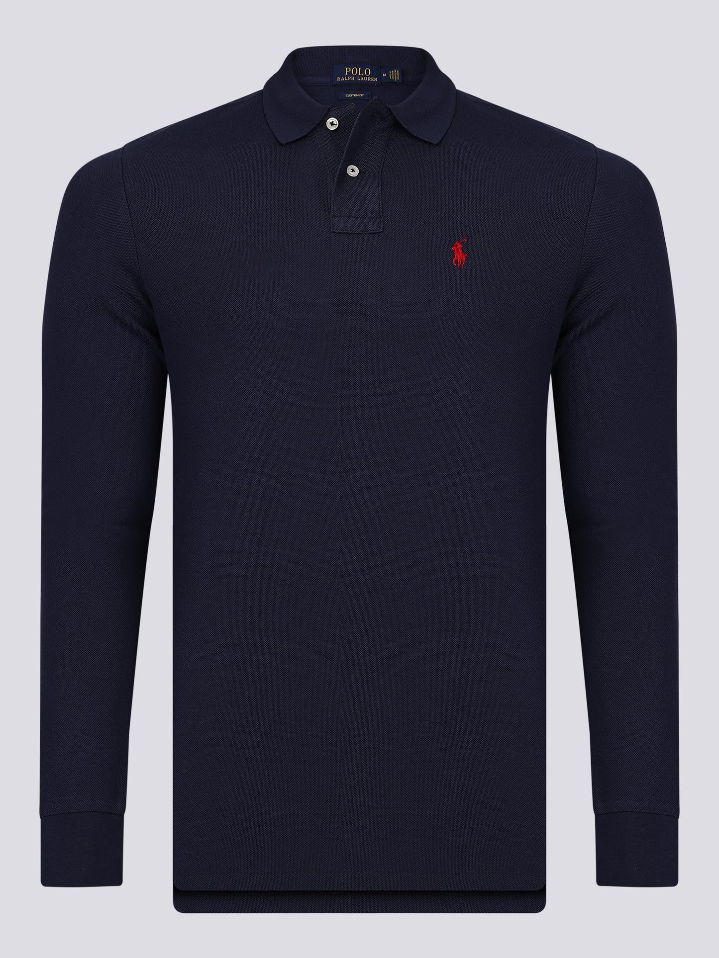 Ralph Lauren Poloshirt Herren Navy Langarm Slim Fit