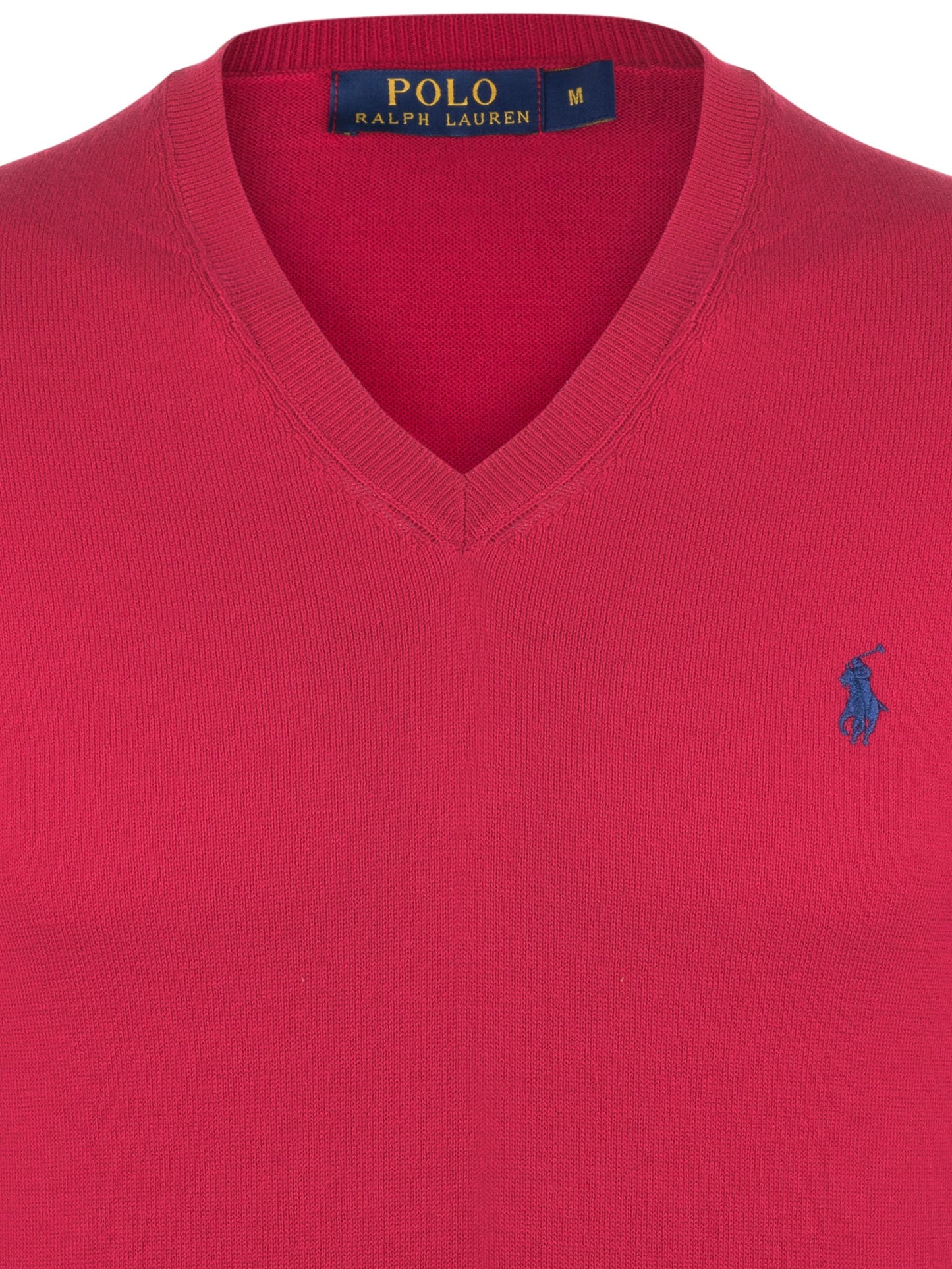 Ralph Lauren Pullover Herren Rot/Navy V-Ausschnitt