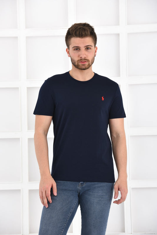 Ralph Lauren T-Shirt Herren Navy Rot Rundhalsausschnitt
