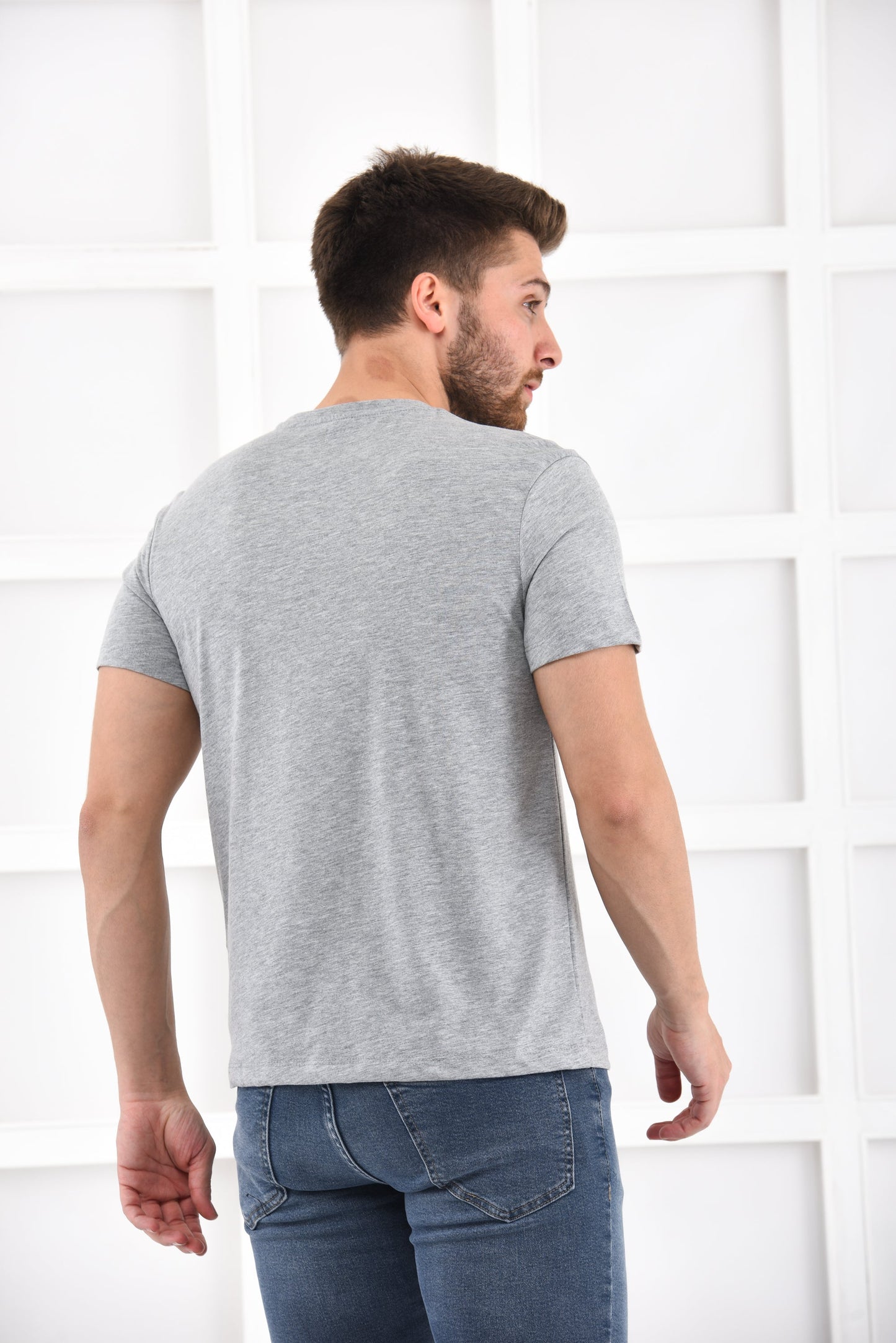 Ralph Lauren T-Shirt Herren Grau Rundhalsausschnitt