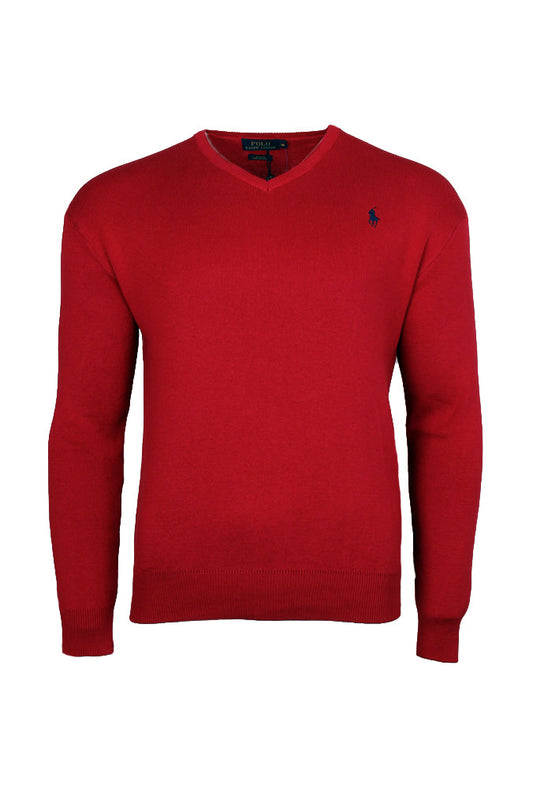 Ralph Lauren Pullover Herren Rot V-Ausschnitt