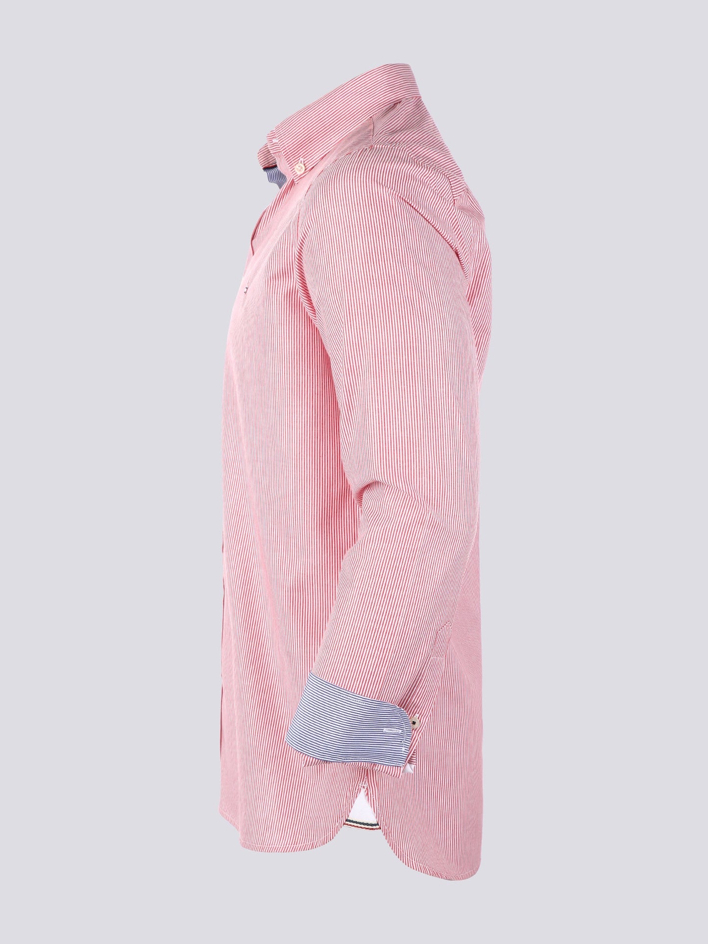 Tommy Hilfiger Hemd Herren Rot White Striped Poplin