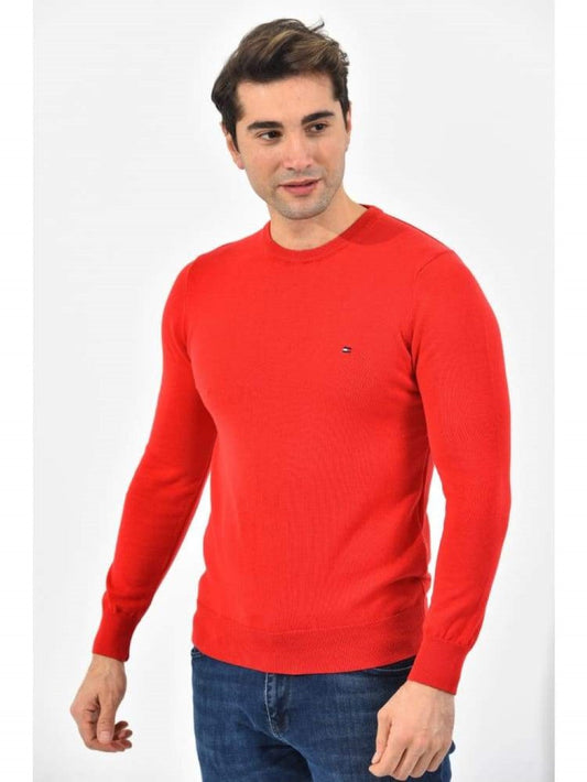 Tommy Hilfiger Pullover Herren Rot Rundhalsausschnitt